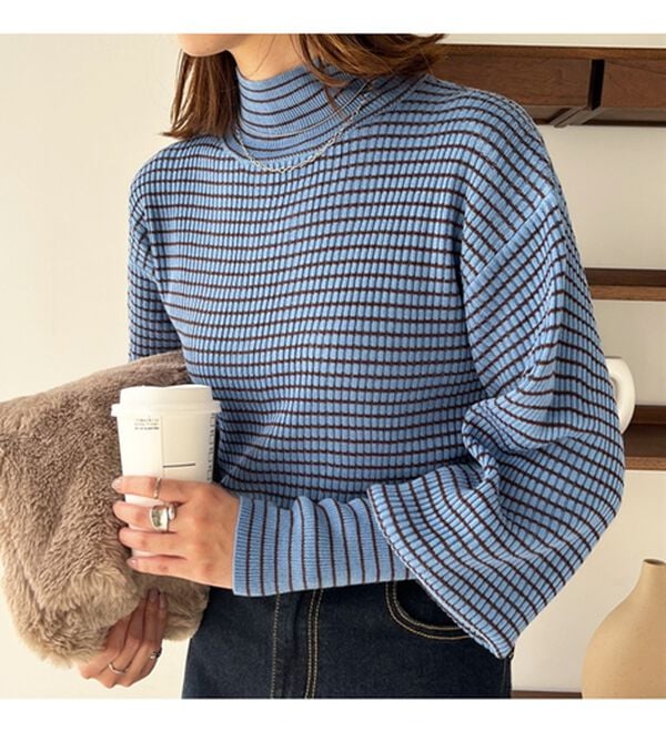 GeeRA（ジーラ）の「ボリュームスリーブハイネックニット（ニット・セーター）」｜詳細画像