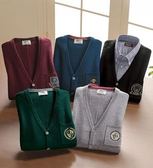 「刺しゅうポケット付ベスト（メンズニット・セーター）」｜詳細画像