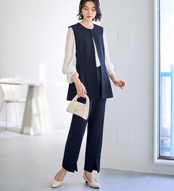 GeeRA（ジーラ）の「【入卒式/セレモニー】ペプラムベストセットアップスーツ（パンツスーツ）」｜詳細画像