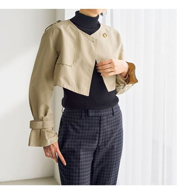 VINNO（ヴィノ）の「３ＷＡＹはっ水トレンチコート（ロングコート）」｜詳細画像