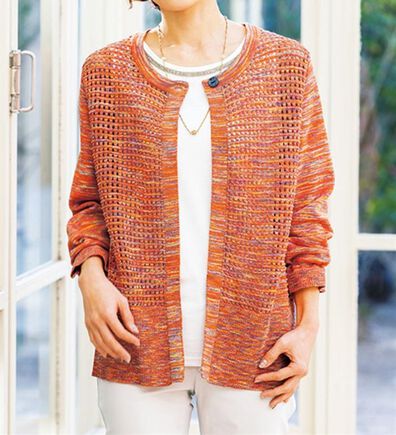 ルフラン（ルフラン）の「メッシュニットカーディガン（ニットカーディガン）」