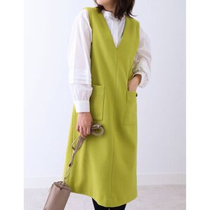 BELLUNA（ベルーナ）の「ライトメルトンジャンパースカート（ジャンパースカート）」｜イエロー