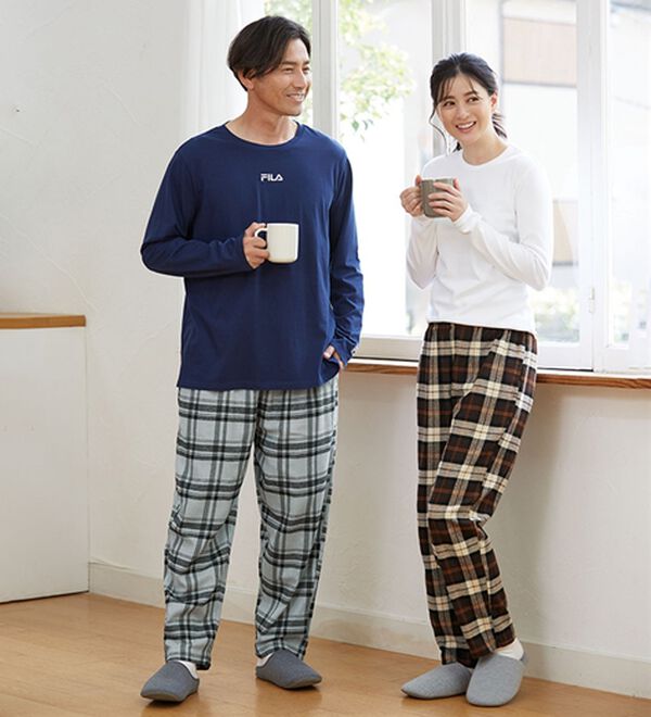 「【３本組】綿１００％ふんわり起毛パジャマパンツ（メンズルームウェア）」｜詳細画像