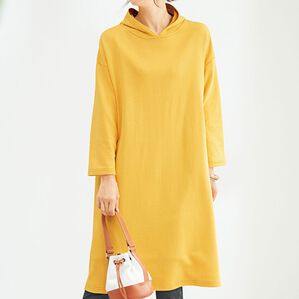 BELLUNA（ベルーナ）の「オーガニックコットンゆったり裏毛ワンピース（カットソーワンピース）」｜詳細画像