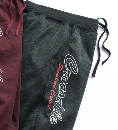 「＜クロコダイル＞スポーティデザイン杢調パンツ（メンズフルレングスパンツ）」