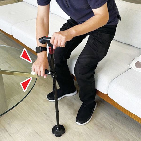 「ＬＥＤライト・ブザー・補助ハンドル付杖（シニア・生活サポート）」｜詳細画像