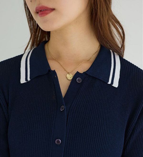 Viola e Viola（ヴィオラ エ ヴィオラ）の「アソートシアーリブニットポロシャツ（ポロシャツ）」｜詳細画像