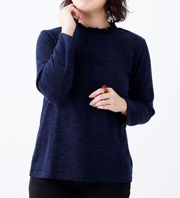 BELLUNA（ベルーナ）の「ブークレ素材チュニックアンサンブル（アンサンブル）」｜詳細画像