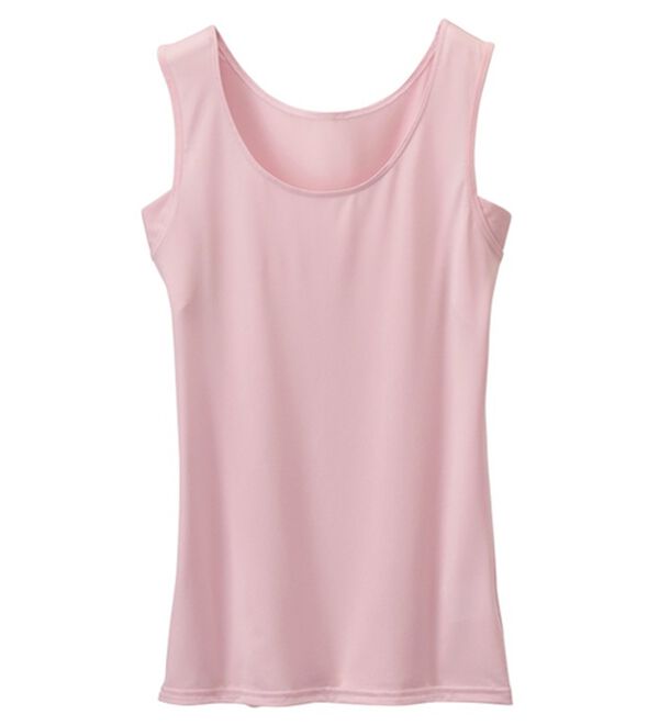 YU'NOW（ユナウ）の「ヒンヤリ冷感！汗取りパッド付クールシリーズ　タンクトップ（肌着・インナーウェア）」｜ピンク