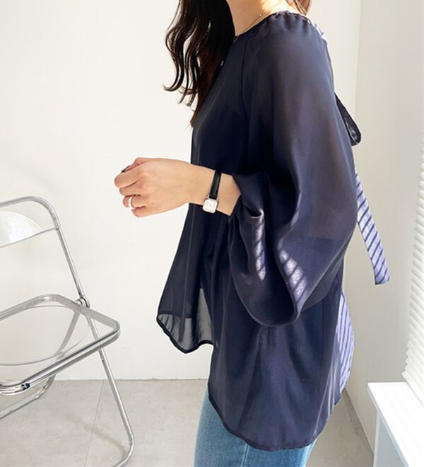 GeeRA（ジーラ）の「バックリボンシアーブラウス（ブラウス）」｜詳細画像