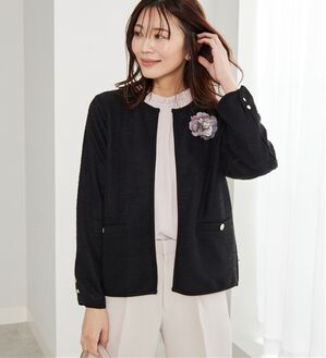 BELLUNA（ベルーナ）の「＜Ｃ／Ｓ＞ツイード調ジャケット（その他ジャケット）」｜黒