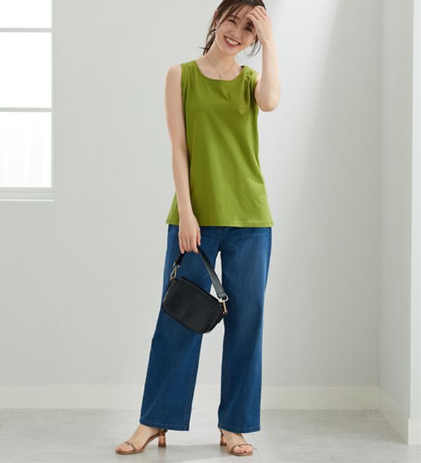 BELLUNA（ベルーナ）の「ヒンヤリ！綿１００％サマ見えタンクトップ（タンクトップ・キャミソール）」｜詳細画像