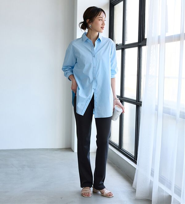 BELLUNA（ベルーナ）の「【選べる股下】ジャストフィットらくらくパンツ（フルレングスパンツ）」｜詳細画像