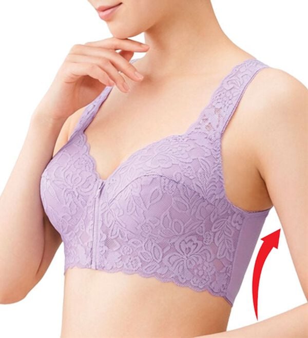 「【３色組】ＮＥＷ背筋きれい綿混前開きブラ（ブラジャー）」｜詳細画像