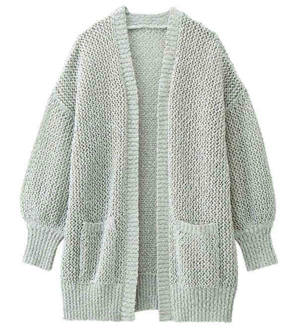 RANAN（ラナン）の「麻調メッシュ編トッパーカーディガン（ニットカーディガン）」｜詳細画像