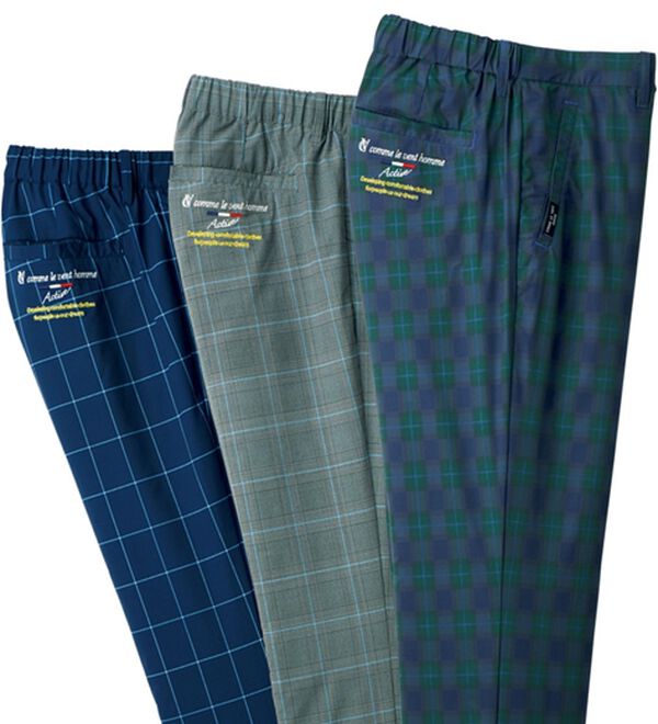 「【３本組】＜コムルヴァン・オム＞３６０&deg;のびのび軽快アクティブパンツ（メンズフルレングスパンツ）」｜3本組