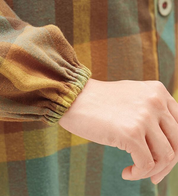 「裏フリースほっこりかっぽうチュニック（チュニック）」｜詳細画像