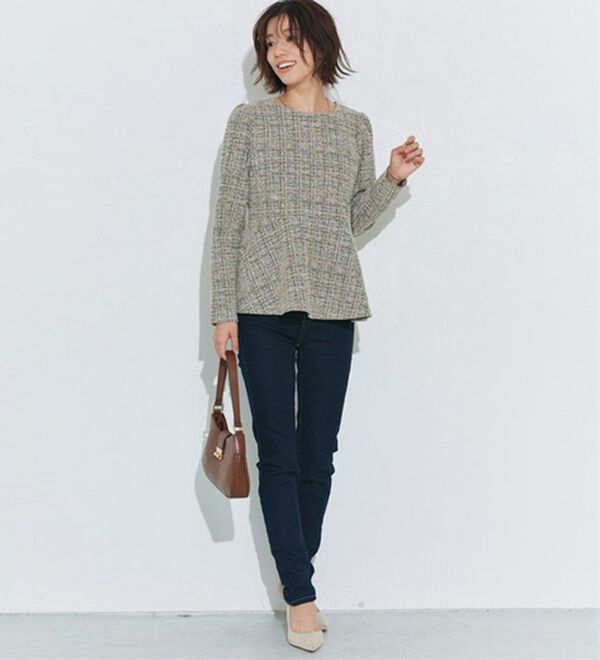 Pierrot（ピエロ）の「【ＸＳ～４Ｌ】ストレッチスキニーデニムパンツ（フルレングスパンツ）」｜詳細画像