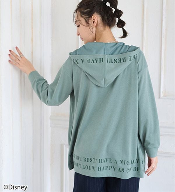 BELLUNA（ベルーナ）の「＜Ｄｉｓｎｅｙ＞【ミッキー】ロゴプリント裏メッシュパーカー（パーカー）」｜詳細画像