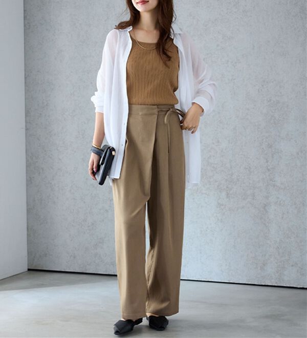 alotta（アロッタ）の「ラップリボンスラックス（フルレングスパンツ）」｜詳細画像