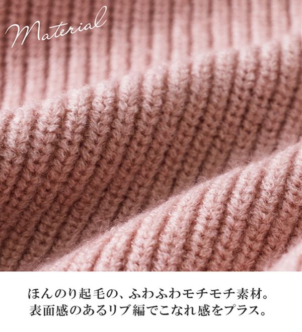 alotta（アロッタ）の「もっちりタッチ衿付きニットトップス（ニット・セーター）」｜詳細画像