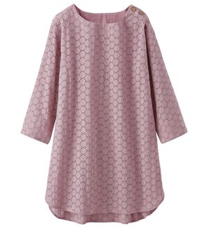 BELLUNA（ベルーナ）の「綿１００％サークルレース素材チュニック（チュニック）」｜ローズ