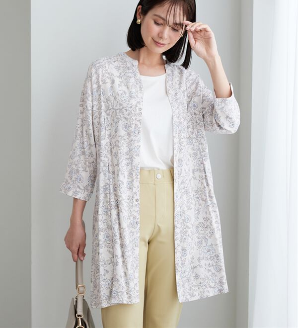 BELLUNA（ベルーナ）の「【接触冷感】レーヨン素材ウエストタック使いワンピース（その他ワンピース）」｜詳細画像