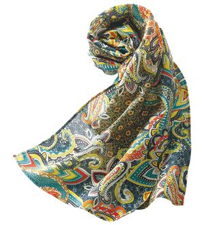 ルフラン（ルフラン）の「コットンシルクプリントストール（ストール・スカーフ・マフラー）」｜イエロー系