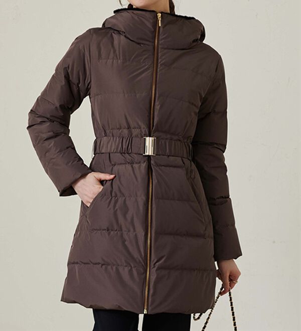 RANAN（ラナン）の「暖かファーフード使いすっきりダウンコート（ダウンコート・ジャケット・ベスト）」｜詳細画像