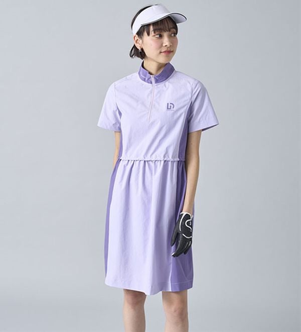 BELLUNA（ベルーナ）の「はっ水！配色ギャザーワンピース【UNDOVE】（その他ワンピース）」｜詳細画像
