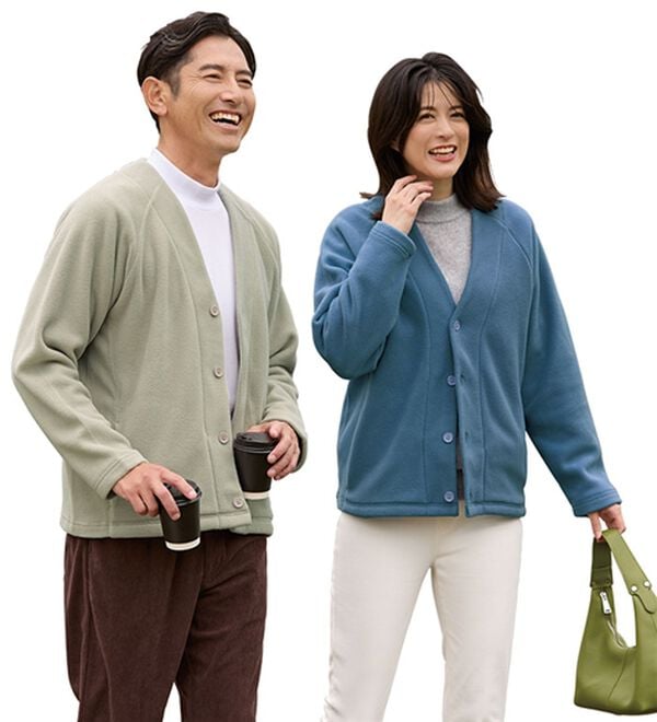 「＜シンプル＆プラス＞フリースカーディガン（メンズカットソー）」｜詳細画像