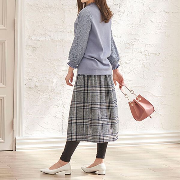 BELLUNA（ベルーナ）の「レギンス付！お腹ラクな着心地スカート（ロングスカート）」｜詳細画像