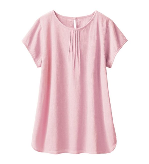 「【４色組】１枚で過ごせる綿１００％楊柳プルオーバー（肌着・インナーウェア）」｜詳細画像