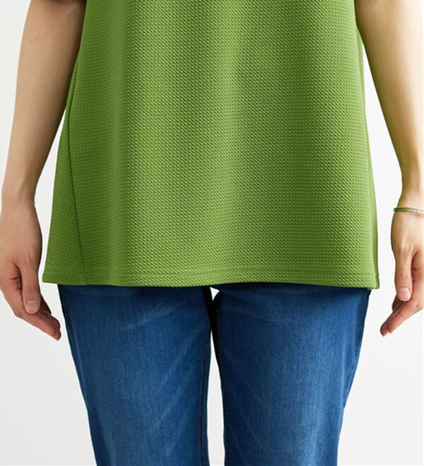 BELLUNA（ベルーナ）の「ポコポコ素材ふんわり袖チュニック（チュニック）」｜詳細画像