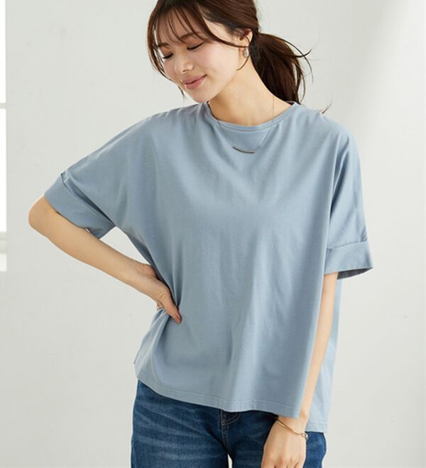 BELLUNA（ベルーナ）の「ヒンヤリ実感！大人顔サマ見えゆったりＴシャツ（Tシャツ）」｜詳細画像