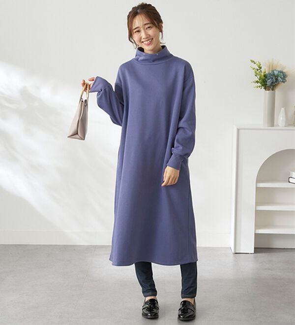 BELLUNA（ベルーナ）の「あったかキレイ！大人のこだわりワンピース（カットソーワンピース）」｜詳細画像