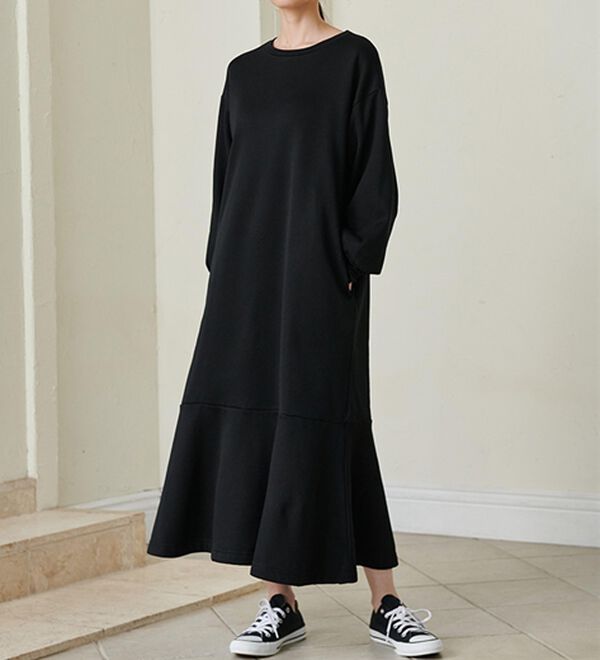 RANAN（ラナン）の「＜ＨＩＧＨ　ＳＰＥＣ＞毛玉になりにくい！ペプラムデザインワンピース（その他ワンピース）」｜詳細画像