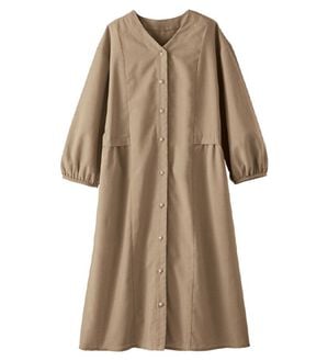 BELLUNA（ベルーナ）の「Ｓｍａｒｔ　Ｌｉｎｅｎ　ブレンドワンピース（その他ワンピース）」｜ベージュ
