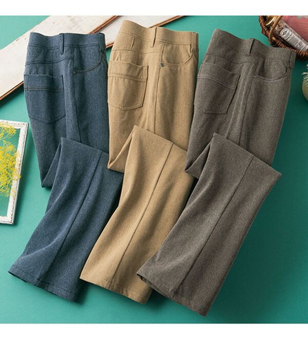 ルフラン（ルフラン）の「【３本組】伸びてラク楽キレイめパンツ（フルレングスパンツ）」｜3本組