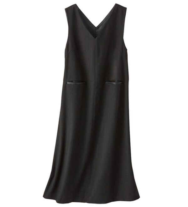 BELLUNA（ベルーナ）の「ツイード素材合皮使いジャンパードレス（ジャンパースカート）」｜詳細画像