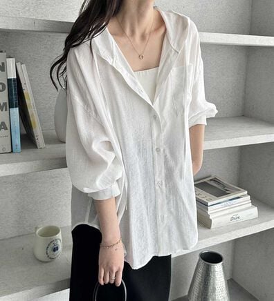 GeeRA（ジーラ）の「フード付きオーバーサイズシャツ（シャツ）」