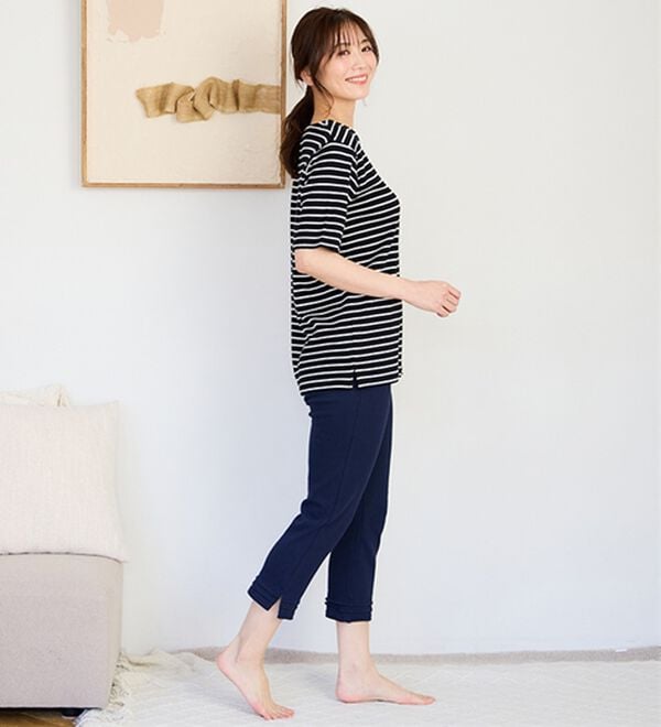 LAVIENNE（ラヴィエンヌ）の「綿１００％着回し自在パンツ（クロップドパンツ）」｜詳細画像
