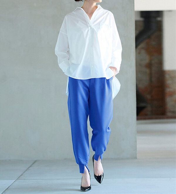 RANAN（ラナン）の「＜裏起毛＞裾スリットジョガーパンツ（フルレングスパンツ）」｜詳細画像