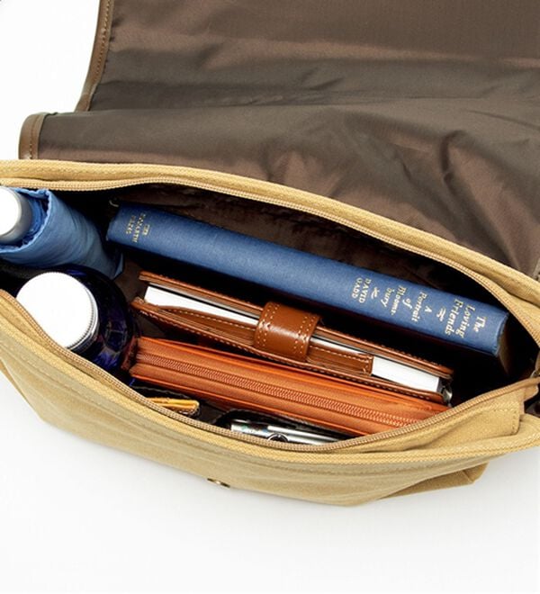 「＜クロコダイル＞洗い加工帆布ショルダーバッグ（その他メンズバッグ）」｜詳細画像