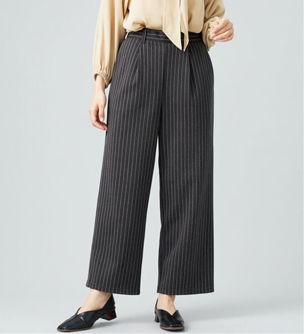 BELLUNA（ベルーナ）の「ウール調ふっくらワイドパンツ（ワイドパンツ・ガウチョ）」｜詳細画像