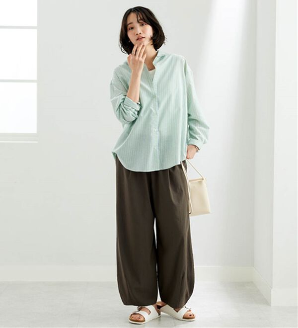 BELLUNA（ベルーナ）の「麻入りイージーケアゆったりシャツ（シャツ）」｜詳細画像