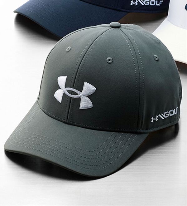 「＜アンダーアーマー＞選べるスポーティキャップ（メンズ帽子）」｜グレー