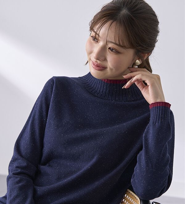 BELLUNA（ベルーナ）の「チクチクしない！ラメ入りウォッシャブルセーター（ニット・セーター）」｜詳細画像