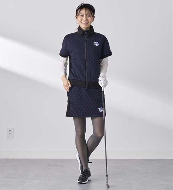 BELLUNA（ベルーナ）の「【タキシードサム】リブ切替キルト風スカート（ミニスカート）」｜詳細画像