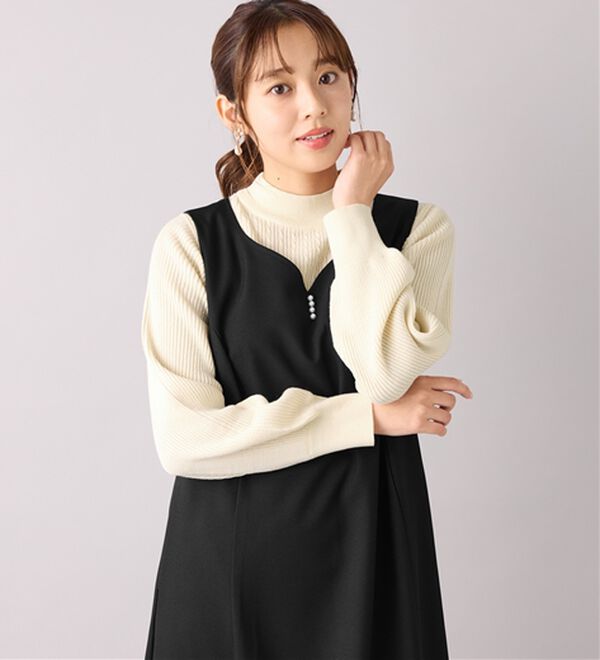 alotta（アロッタ）の「洗える！カシミヤタッチミニケーブルニット（ニット・セーター）」｜詳細画像